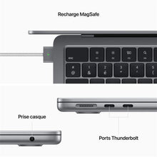 MacBook Air 13'' 512Go SSD 16Go RAM Puce M2 CPU 8 cœurs GPU 8 cœurs Gris sidéral Nouveau