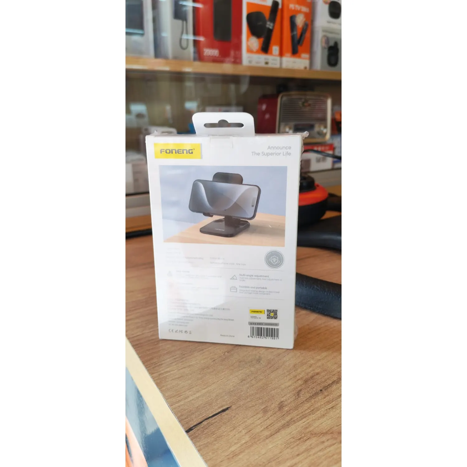 Foning Support Téléphone Pliable de Bureau CP108 — Neuf au Maroc Foning Support Téléphone Pliable de Bureau CP108 — Neuf au Maroc